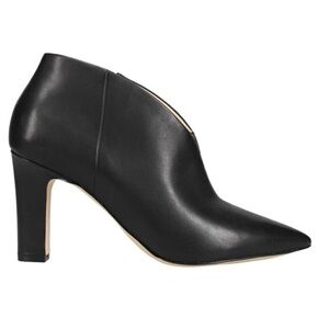 Cole Haan Women Black Leather Viana 75 Pointed Toe Bootie US 6.5